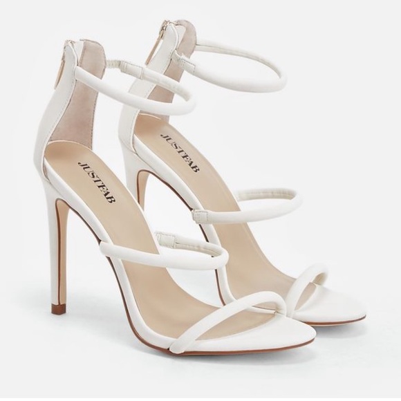 White Justfab Sandals size 8.5 - Picture 3 of 3